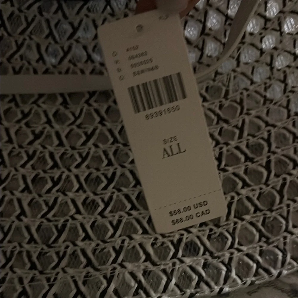 Anthropologie wide brim  Black and White Woven Hat - Picture 10 of 16